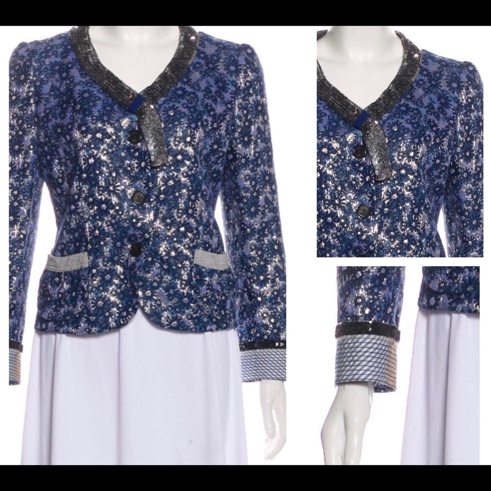 Marc Jacobs Floral/Sequin Blazer Sz 4